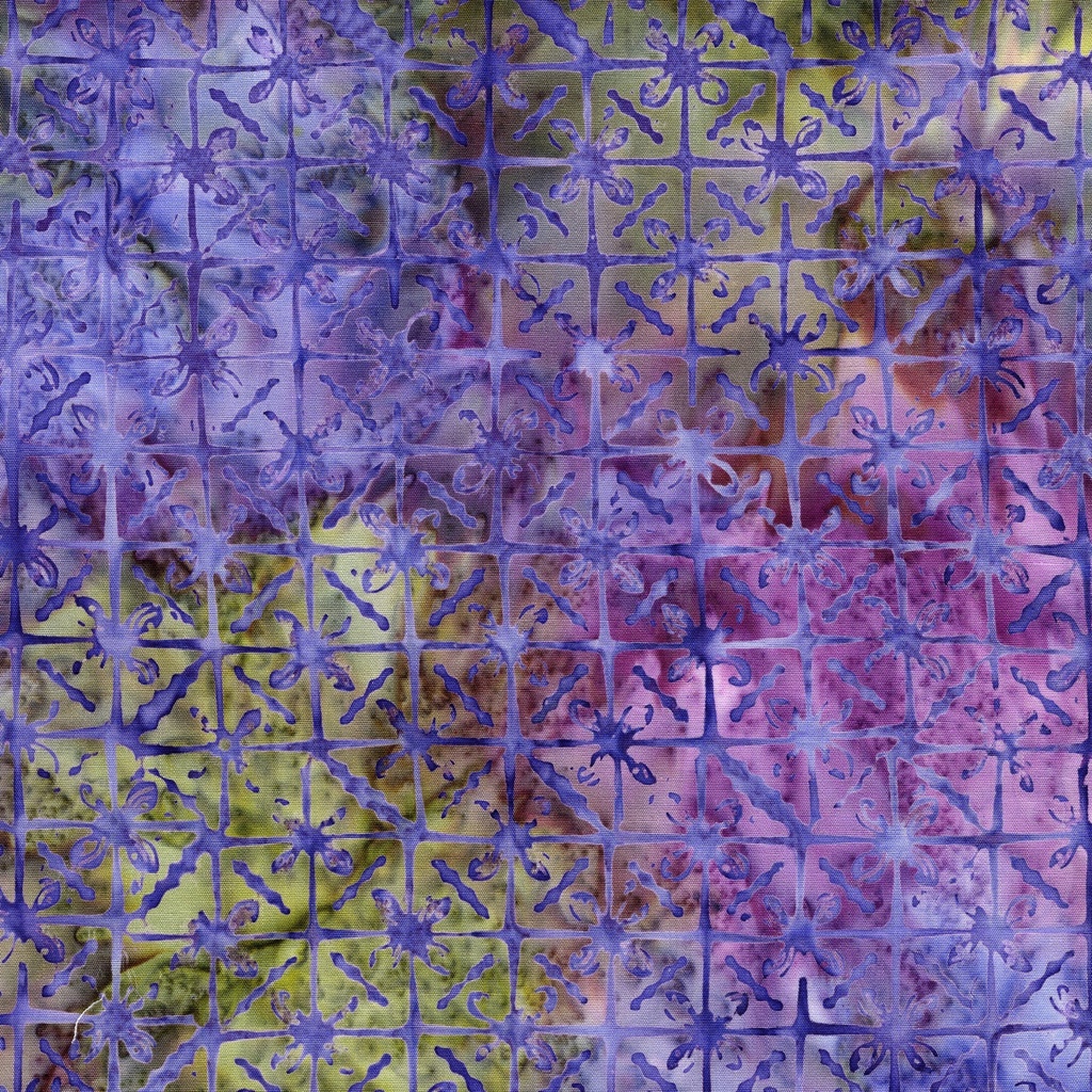 [312603858] 312603858 / Flower Diamonds-Multi Purple Brown Jute