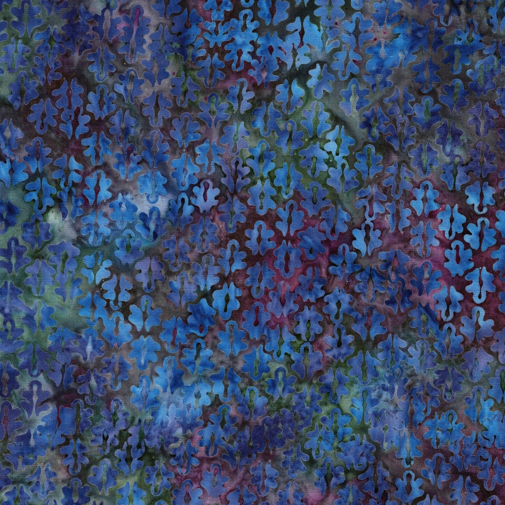 [312604833] 312604833 / Leaf Grid--Multi Green Brown Blue