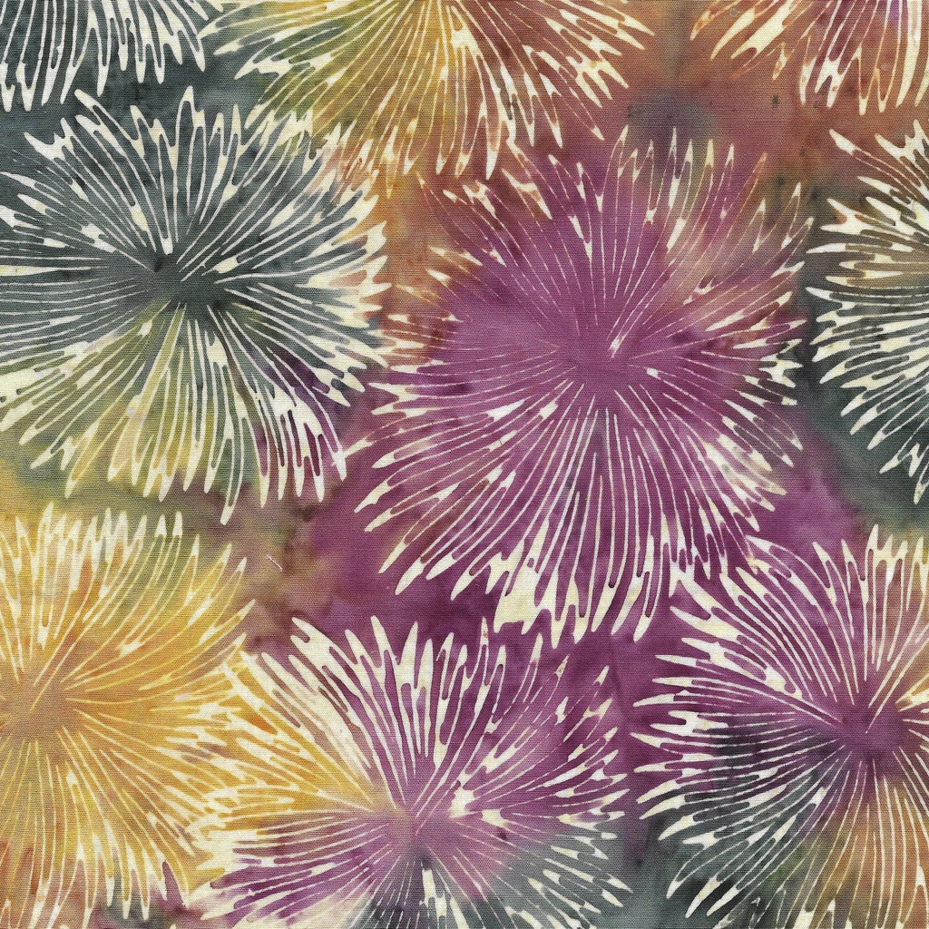 [322401822] 322401822 / Ocean Flower-Multi Green Gold Magenta