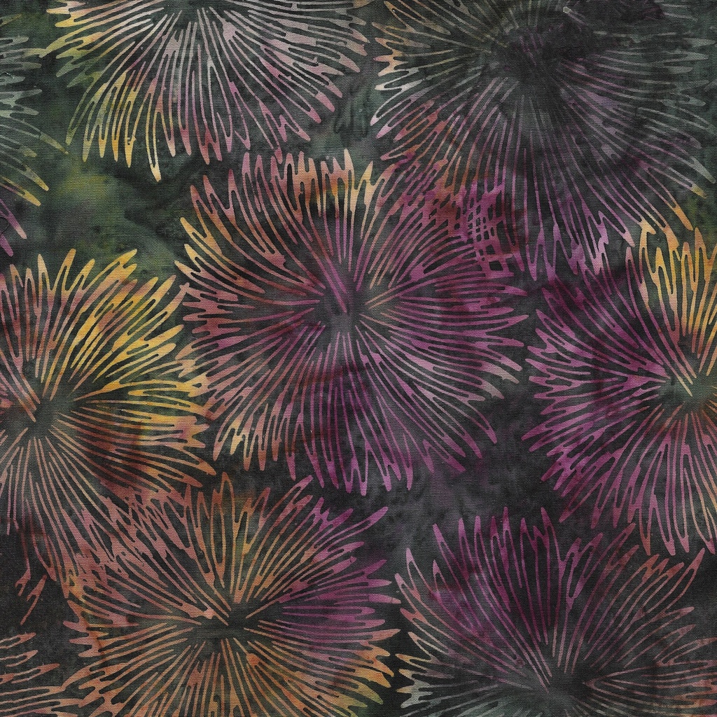 [322401880] 322401880 / Ocean Flower-Multi Purple Green Concord