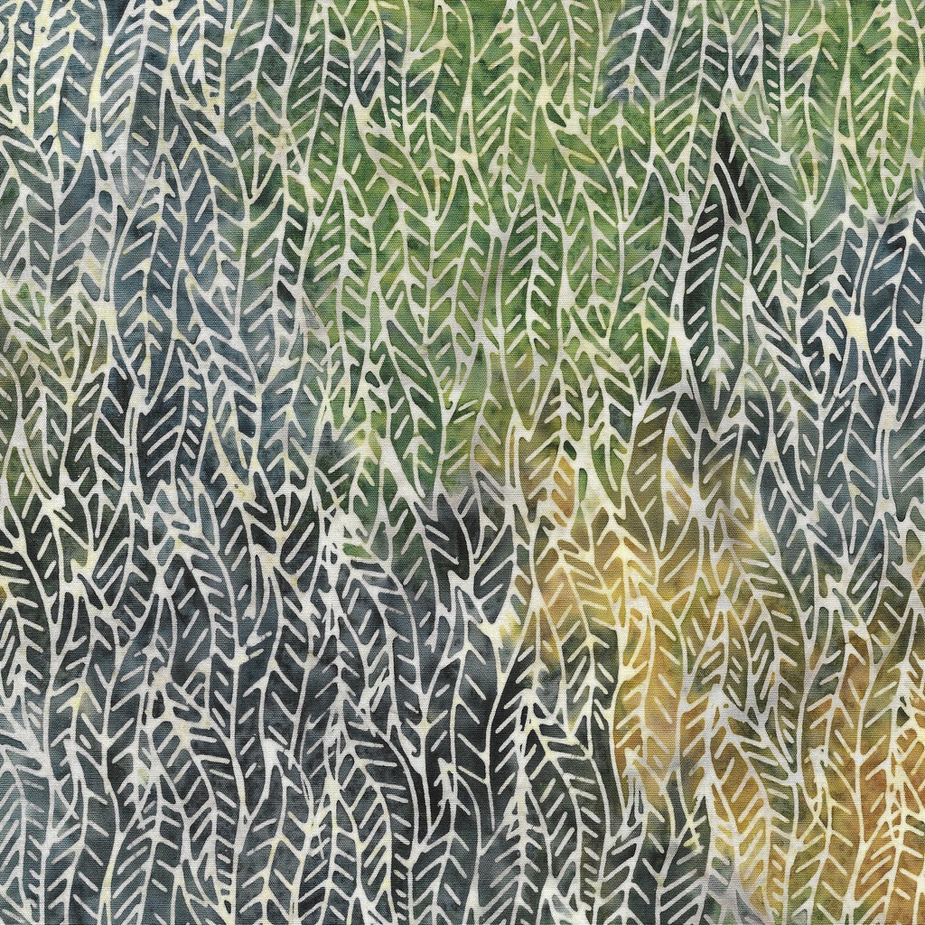 322403811 / Braided Leaves-Multi Green Grey Gold