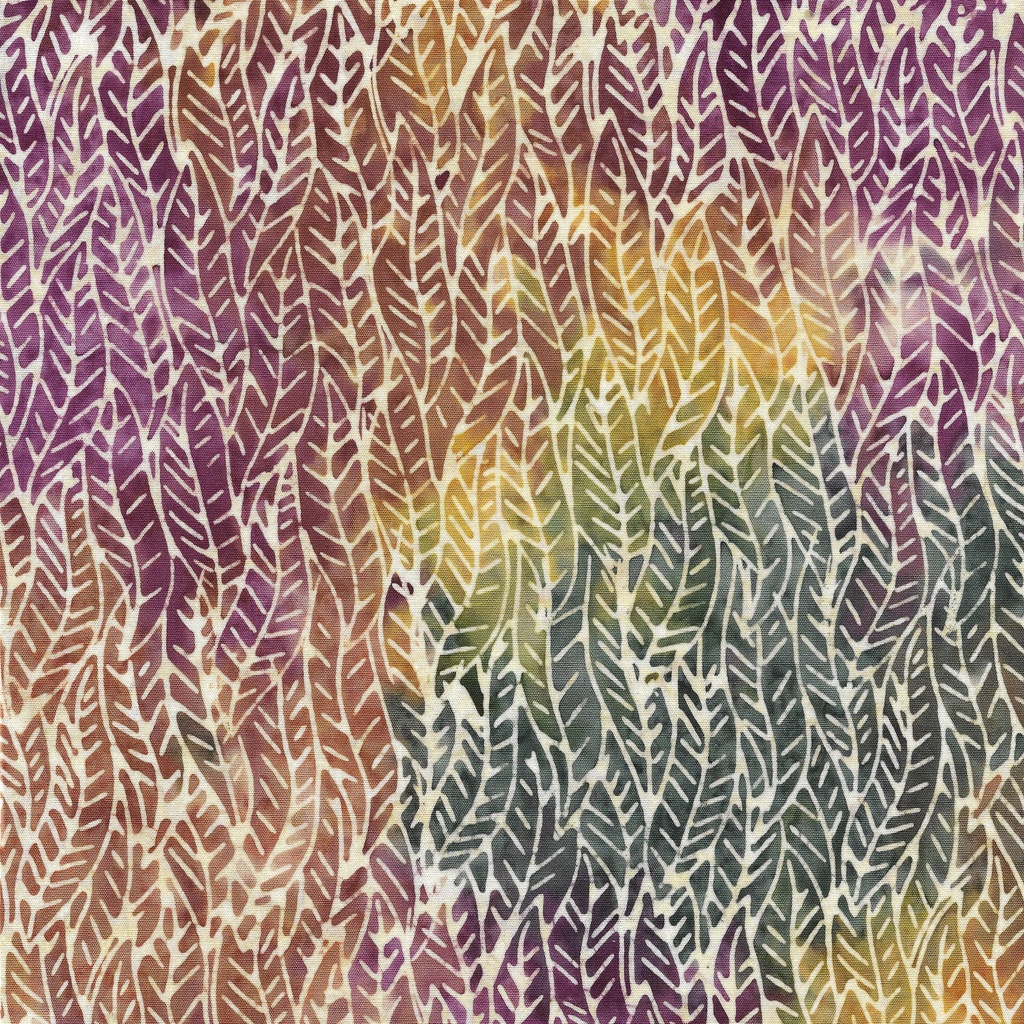 322403814 / Braided Leaves-Multi Purple Grey Yellow