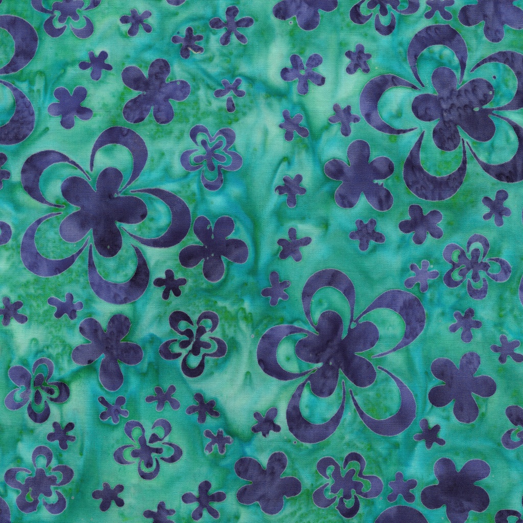 [412604950] 412604950 / Flower Power--Teal Cerulean