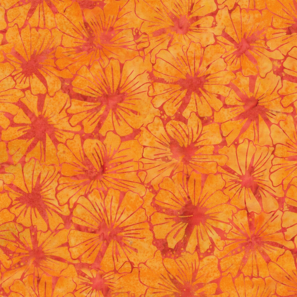 512501809 / Large Floral-Multi Red Orange