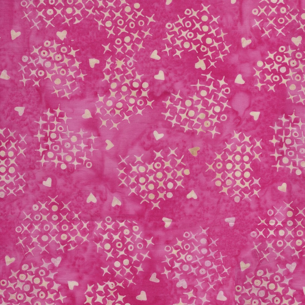 [522503110] 522503110 / Cross Stitch Hearts Pink Bubblegum
