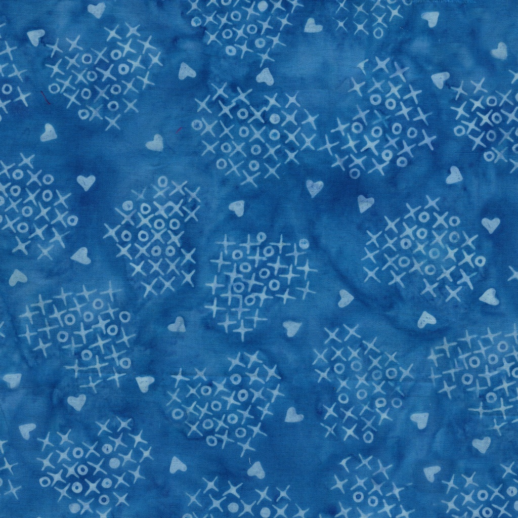 [522503540] 522503540 / Cross Stitch Hearts Blue Azure