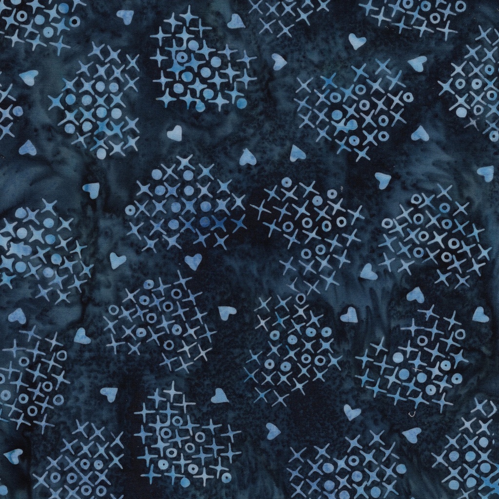 522503585 / Cross Stitch Hearts Blue Navy