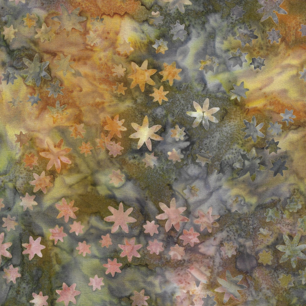 712405893 / Mini Floral-Multi Orange Brown Teal Grey