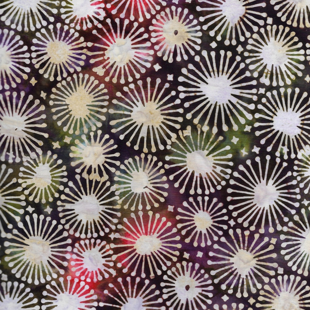 712406852 / Dandelion-Multi Red Teal Gold