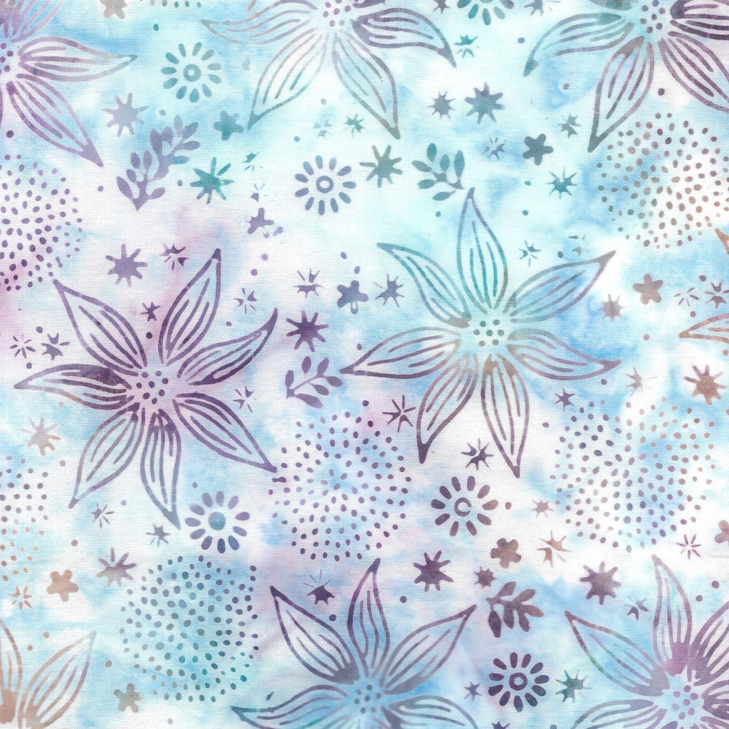 712408882 / Large Floral Mix-Multi Blue Teal White Magenta