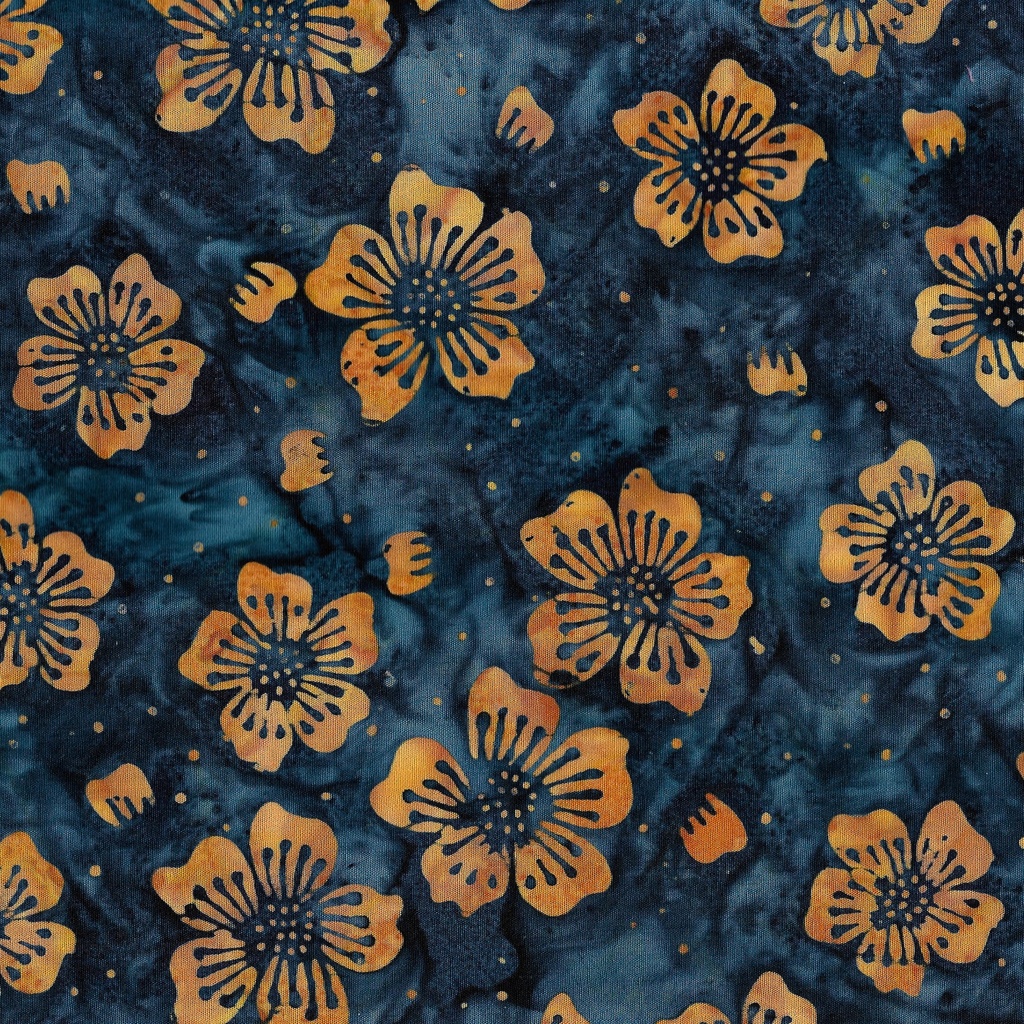 [712409575] 712409575 / Medium Floral-Blue Marine