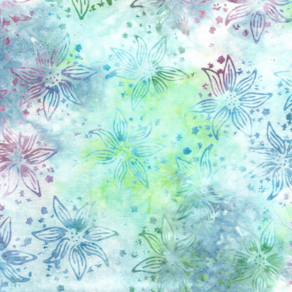 712414851 / Large Floral-Multi Turquoise Green