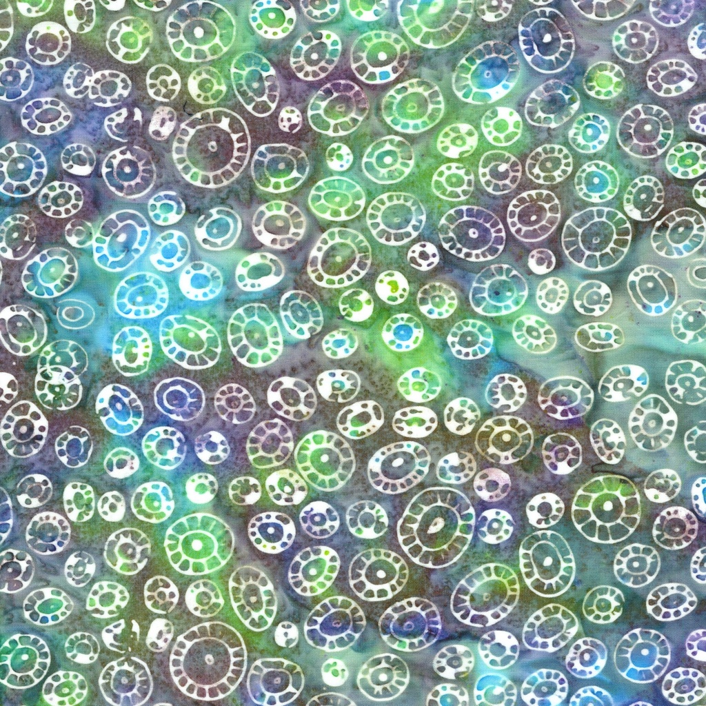 712505845 / Amoebic Shapes-Multi Green Purple Mardi Gras