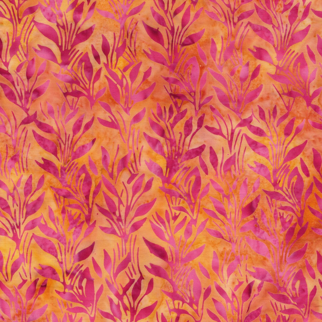 712513801 / Vines and Leaves-Multi Pink Yellow