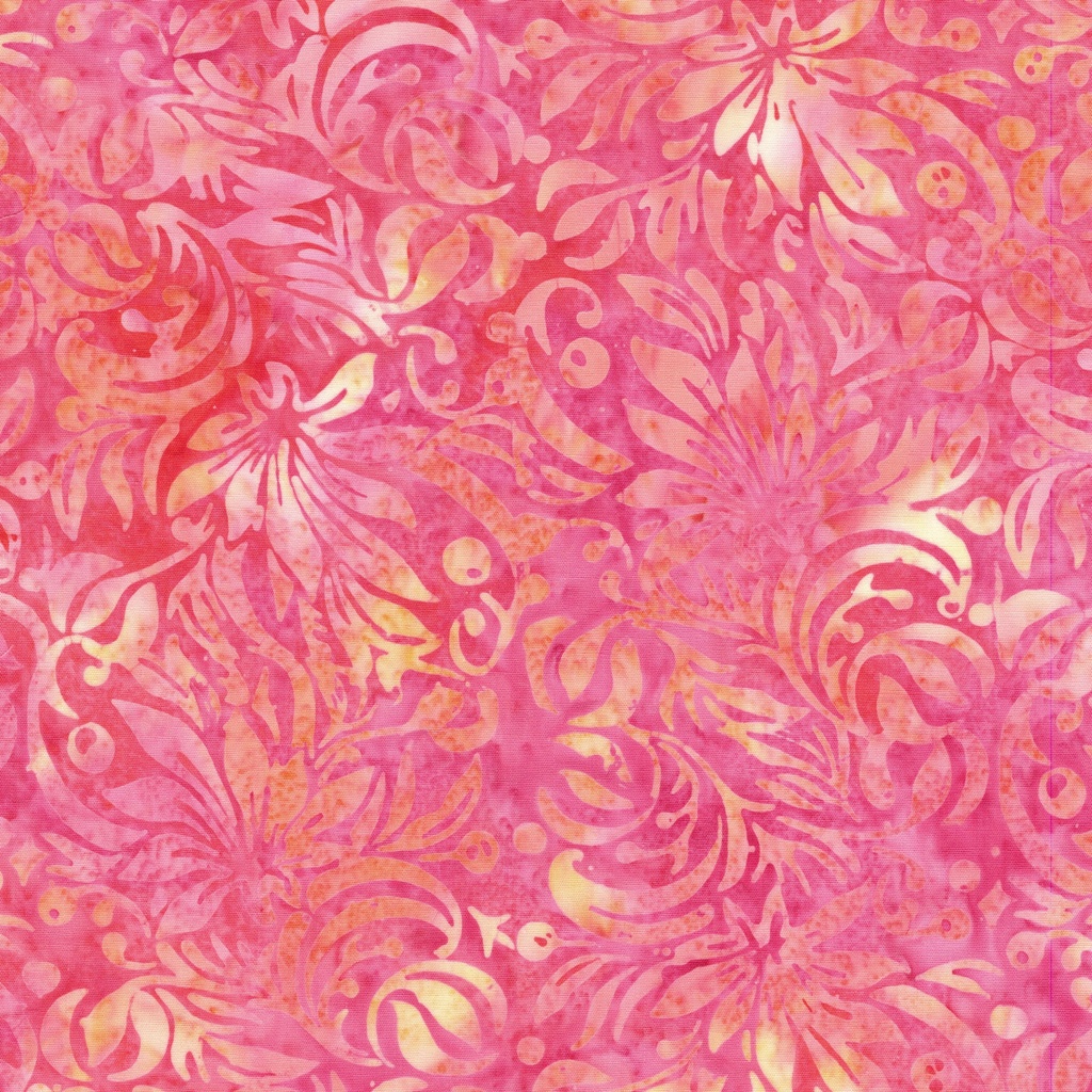 712517810 / Square Floral-Multi Pink Orange Sunset