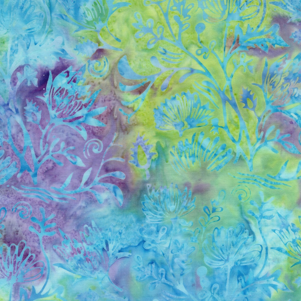 712523850 / Floral Scene-Multi Purple Green Flourite