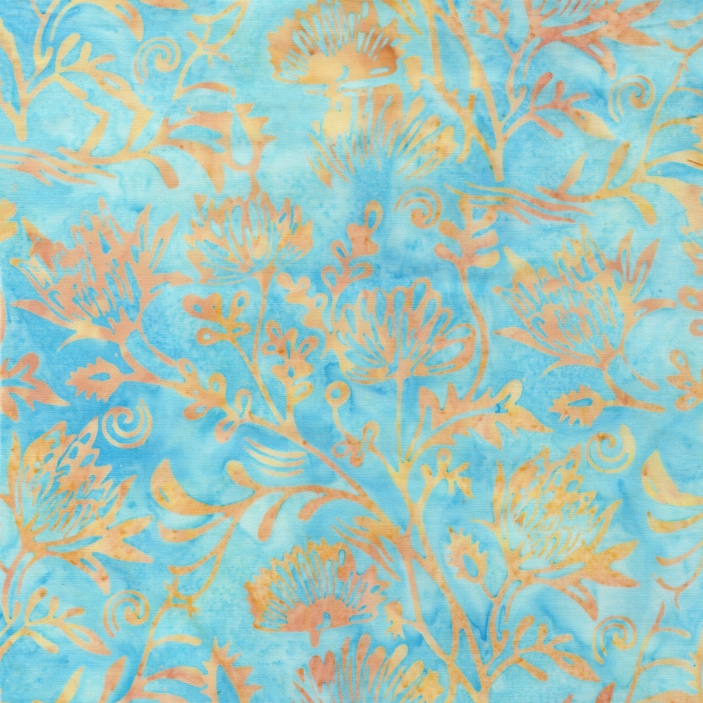 [712523905] 712523905 / Floral Scene-Teal Aqua