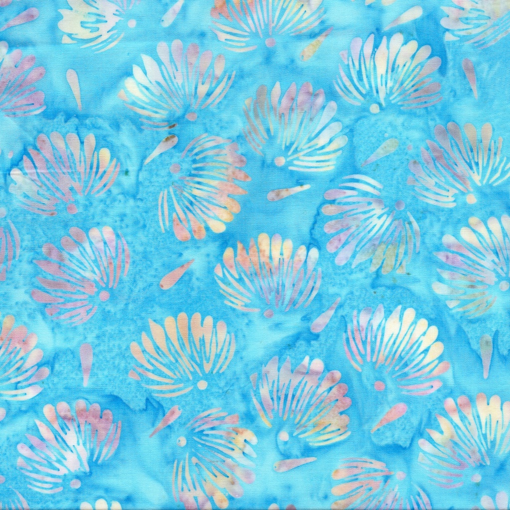 712526920 / Floral Fan Tossed-Teal Pool