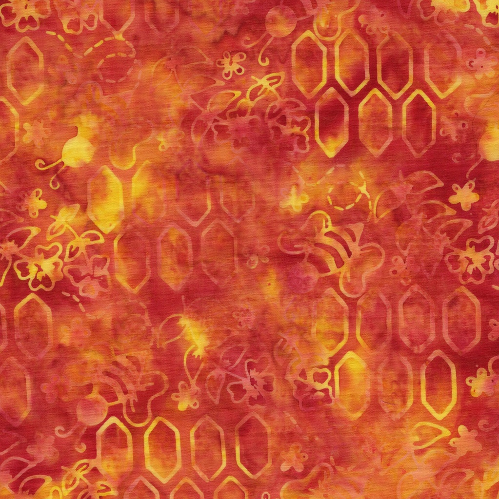 [712601897] 712601897 / Honey Bees and Flowers-Multi Orange Yellow