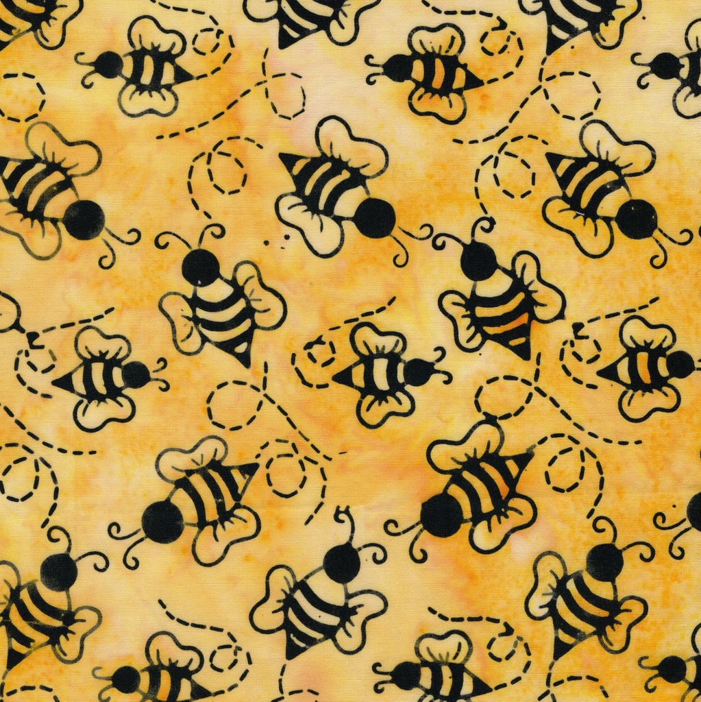 712602230 / Honey Bees Flowers-Yellow Amber