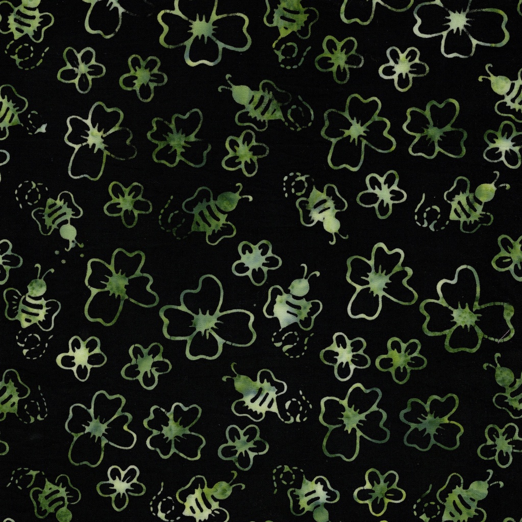 712605702 / Bees and Buds--Black