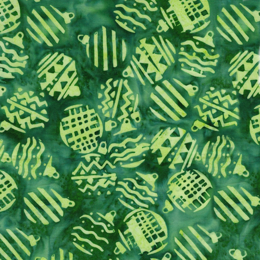 [822505682] 822505682 / Retro Quilted Ornaments Green Frog