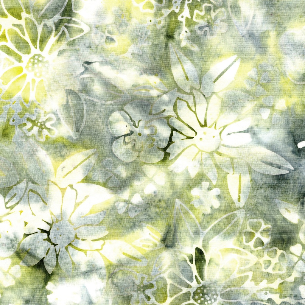 912501830 / Floral Spray-Multi Green Yellow Glacier