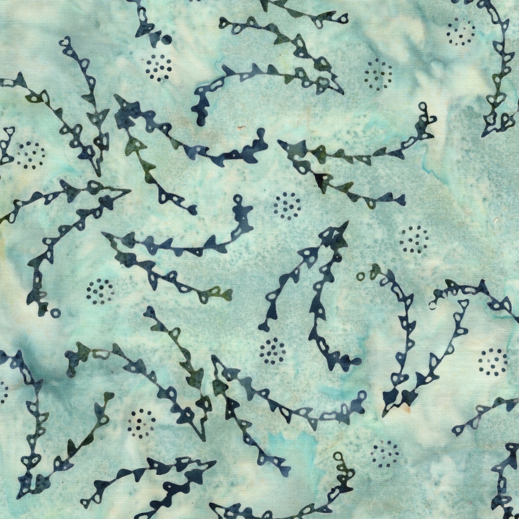 [912505855] 912505855 / Lines of Vines-Multi Grey Teal Iceberg