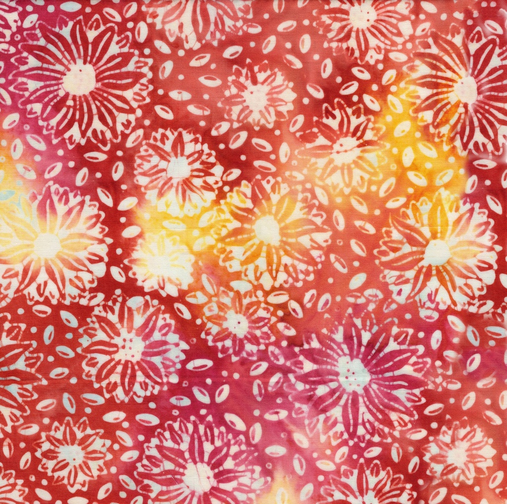 [922501810] 922501810 / Large Daisies Multi Pink Orange Sunset