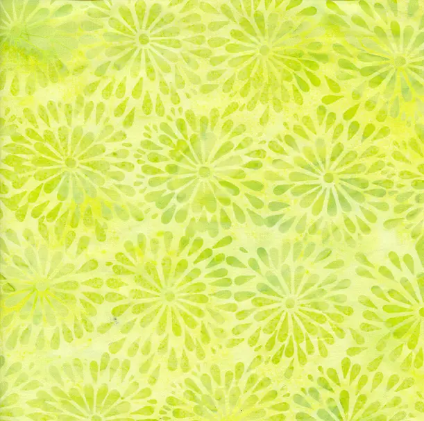 BE34-G1 / Round Petal Floral-Lemon Lime