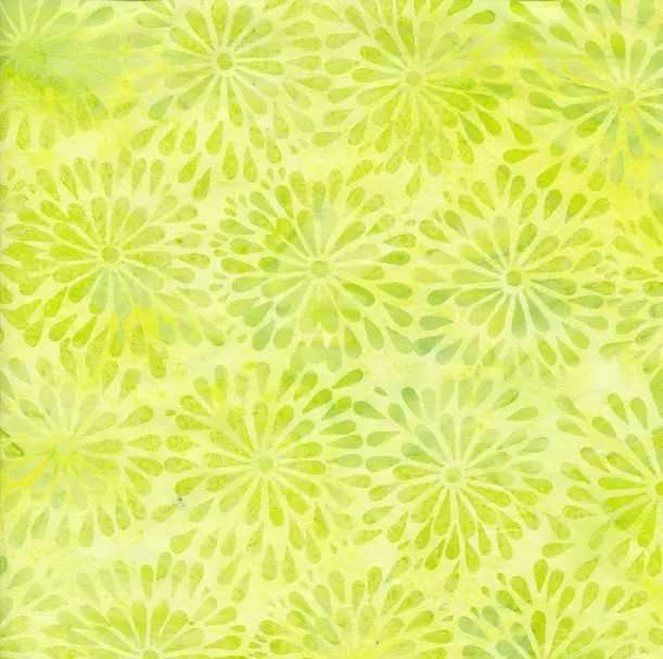 BE34-G1 / Round Petal Floral-Lemon Lime