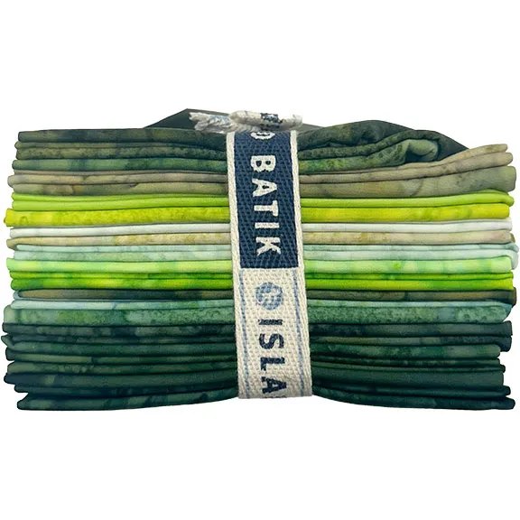 [Glorious Green-FQ] Glorious Green-FQ / Glorious Green Batiks Fat Quarter Pack