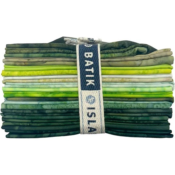 [Glorious Green-FQ] Glorious Green-FQ / Glorious Green Batiks Fat Quarter Pack