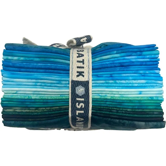 Tantalizing Teal-FQ / Tantalizing Teal Batiks Fat Quarter Pack