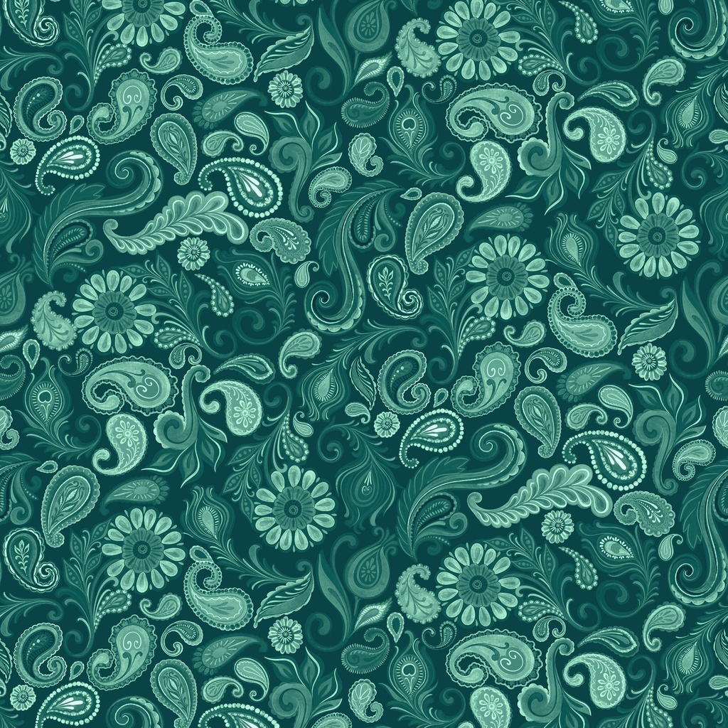 W100-008-999 / Paisley-Teal
