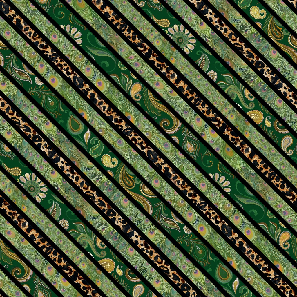 [W100-009-670] W100-009-670 / Diagonal Stripe-Green