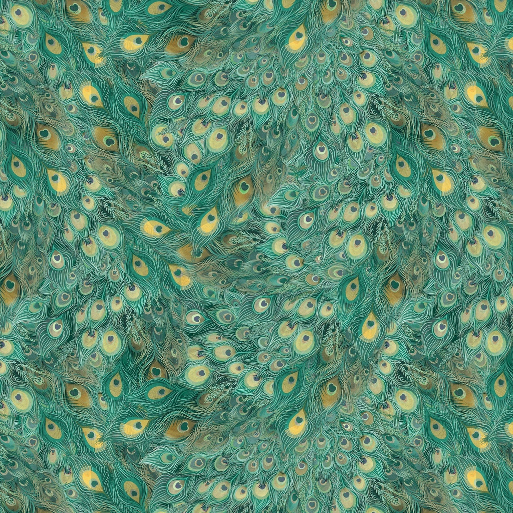 [W100-011-989] W100-011-989 / Feathers-Teal