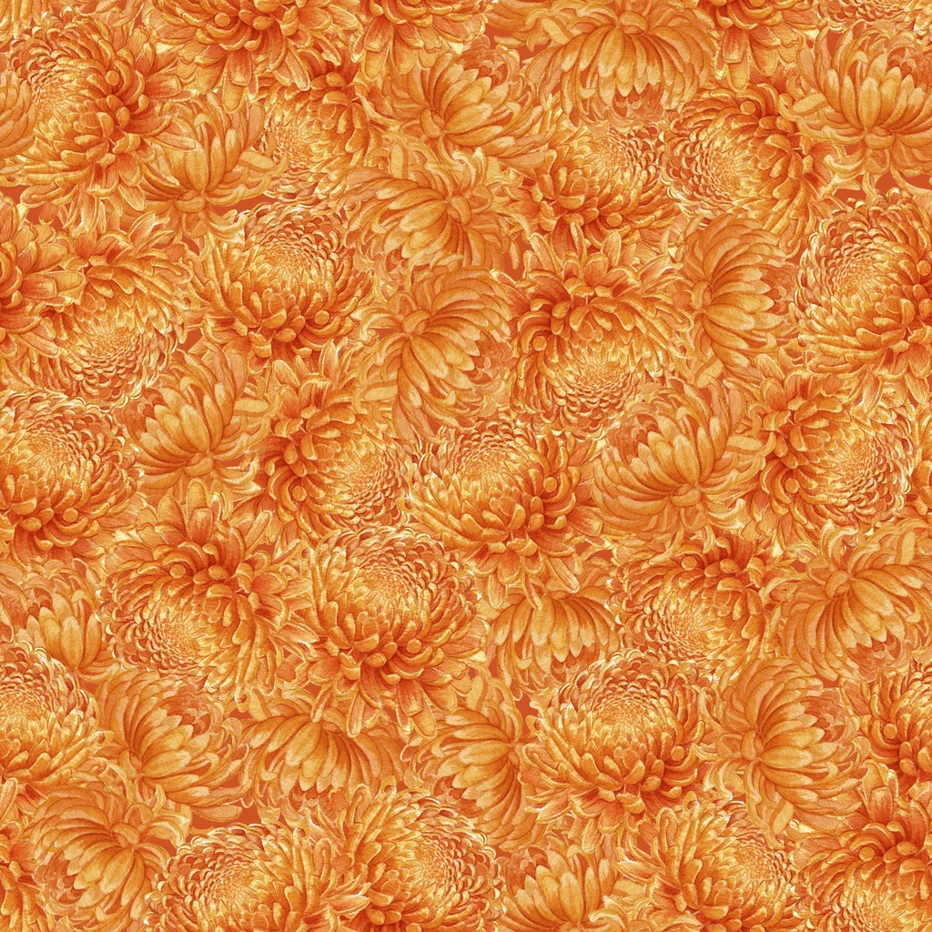 [W100-031-266] W100-031-266 / Packed Chrysanthemum-Orange