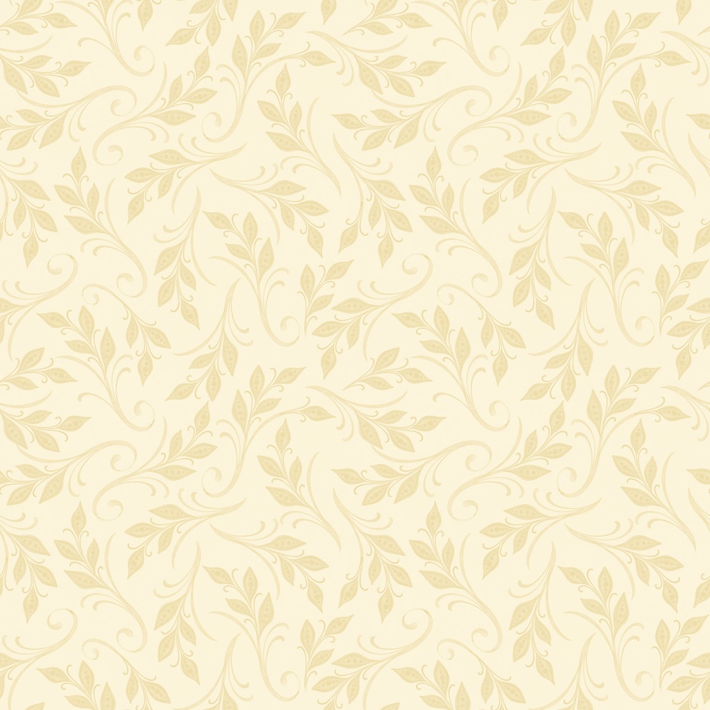 [W100-032-025] W100-032-025 / Tonal Leaves-Cream