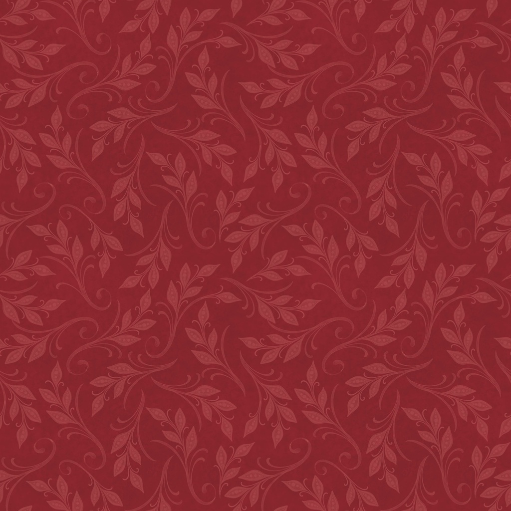 [W100-032-370] W100-032-370 / Tonal Leaves-Red