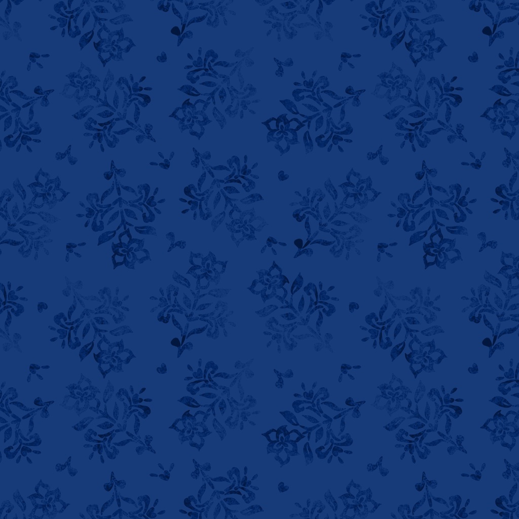 W105-008-557 / Floral Stamp-Navy