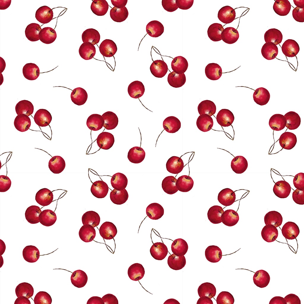 W105-014-003 / Cherries-White