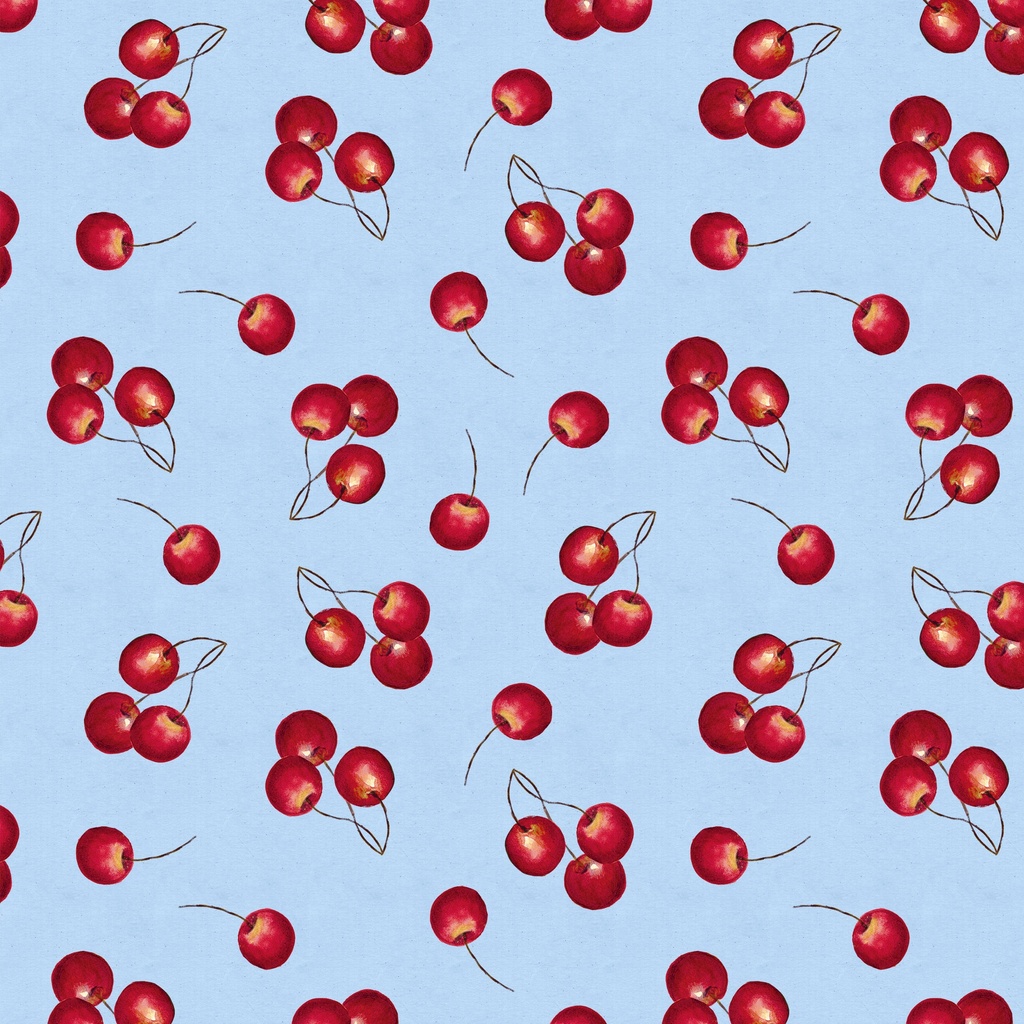 [W105-014-553] W105-014-553 / Cherries-Blue