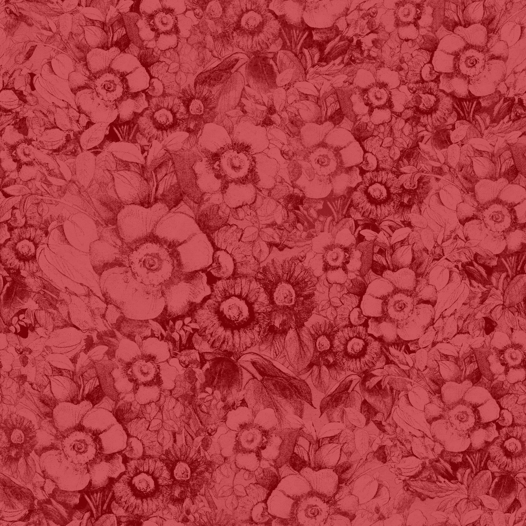 [W105-015-333] W105-015-333 / Packed Floral-Red