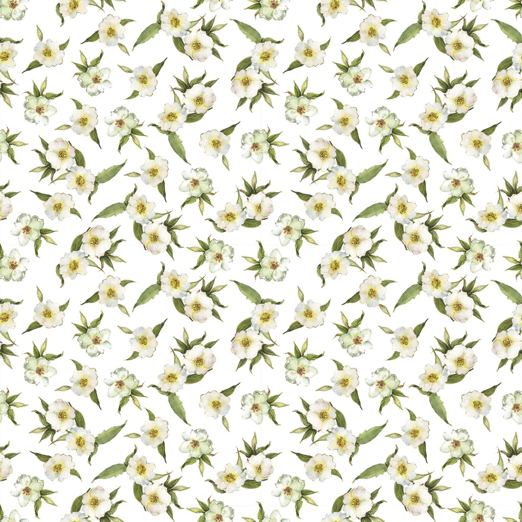 W105-016-000 / Small Floral-White