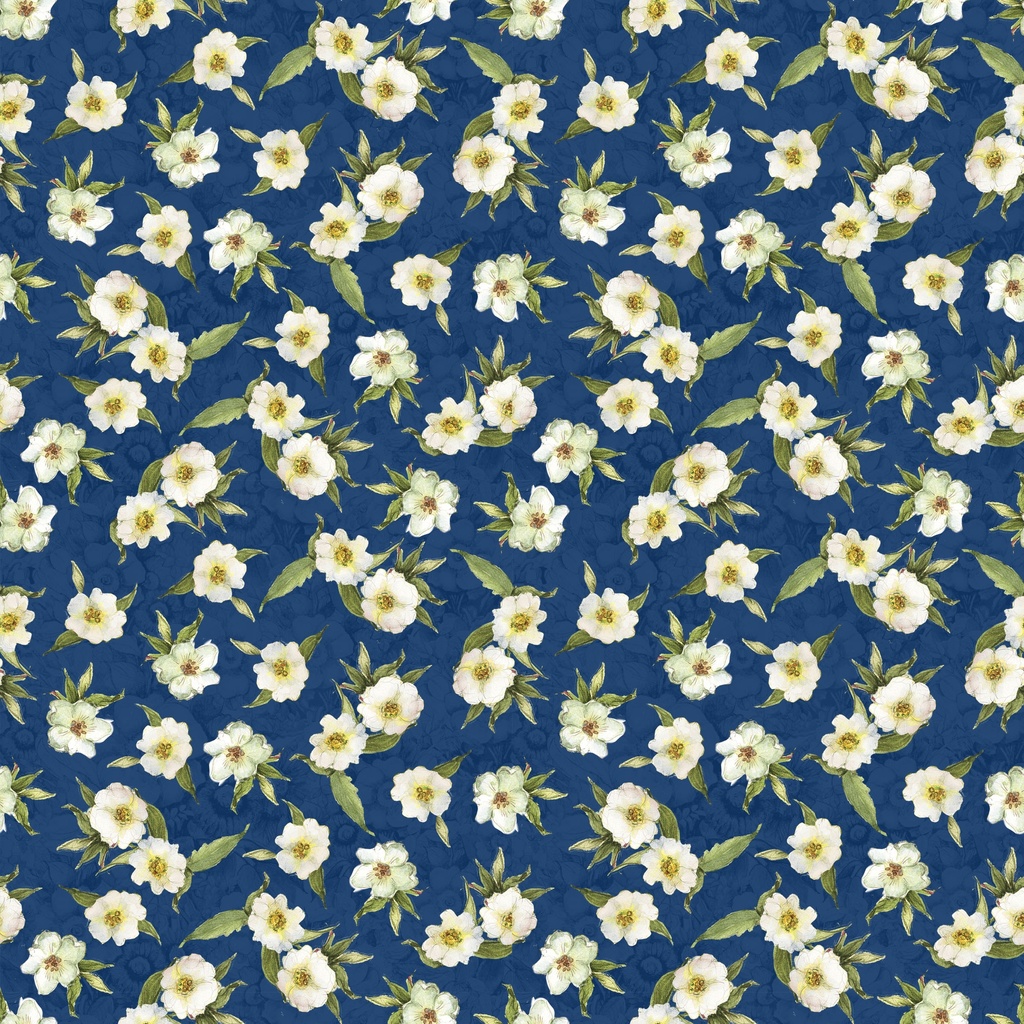 [W105-016-570] W105-016-570 / Small Floral-Navy