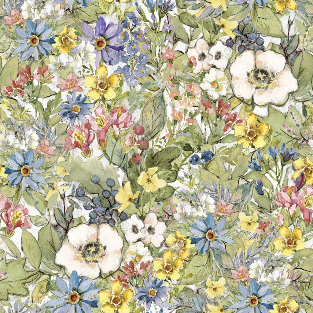 W105-022-032 / Packed Flowers-Multi