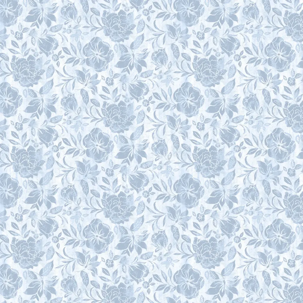 W105-026-510 / Tonal Floral-Blue