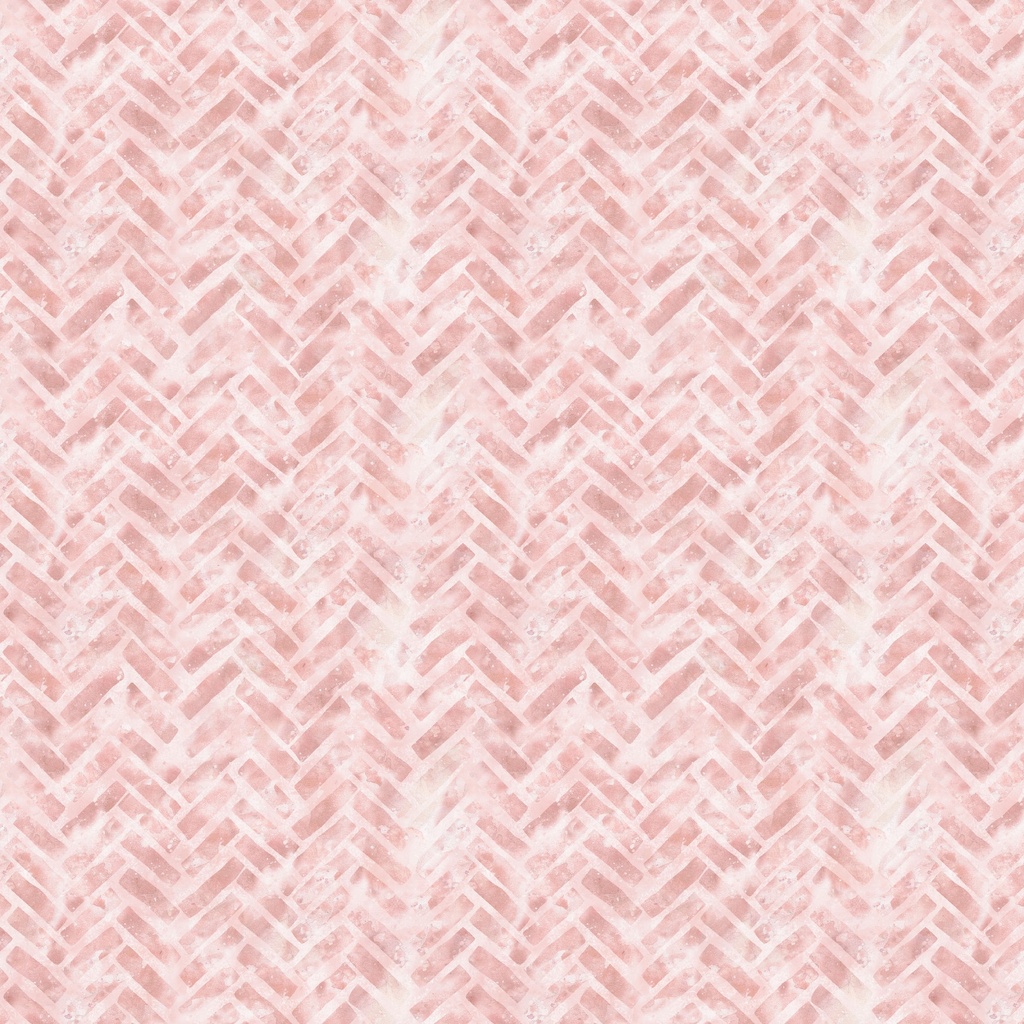 [W105-028-111] W105-028-111 / Herringbone Tiles-Pink