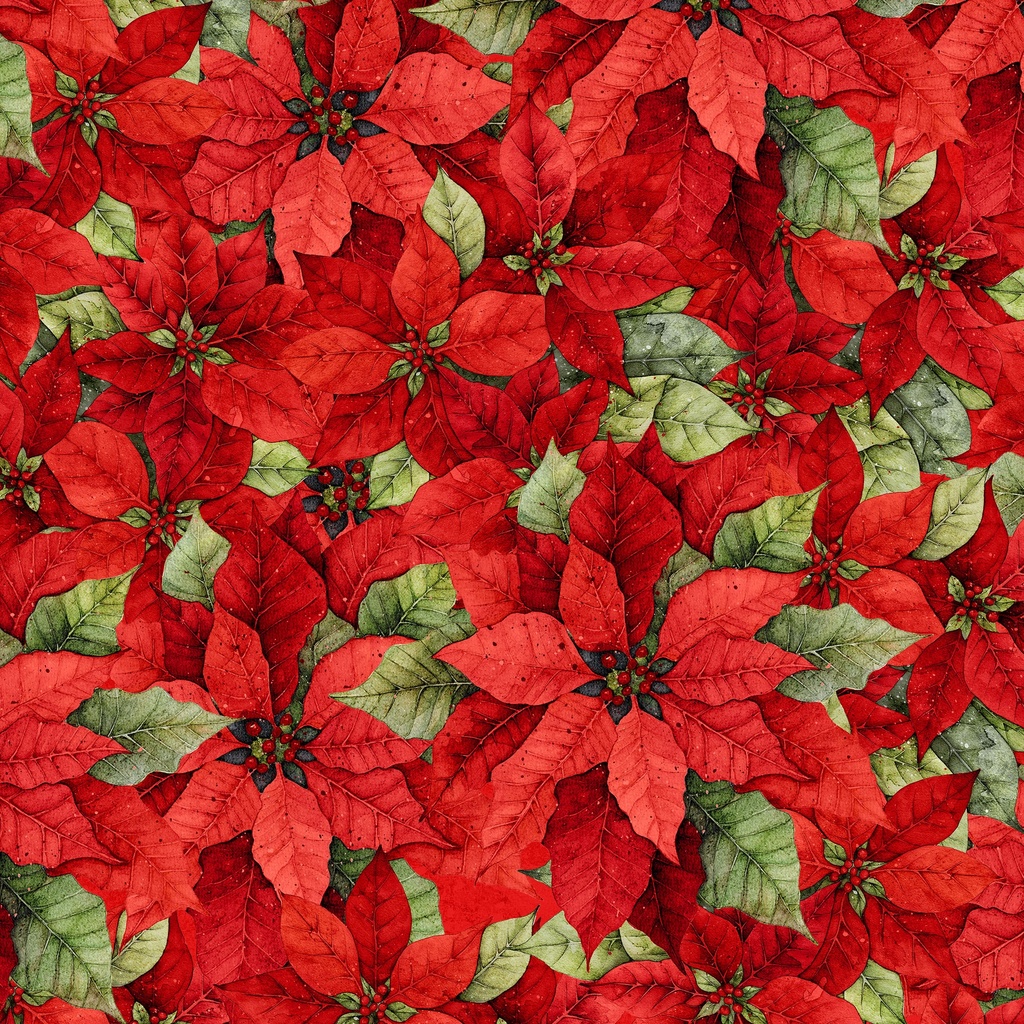 [W110-006-336] W110-006-336 / Packed Poinsettia-Red